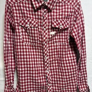 G Star Raw red and white casual shirt